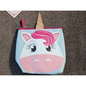 Thirty-One Unicorn Cool Zip Snack Pouch With Food-Safe Lining & Pink Zipper